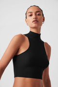 RIBBED SEA COAST CROPPED TURTLENECK TANK